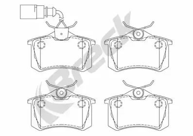 Комплект тормозных колодок, дисковый тормоз BRECK купить